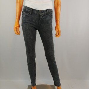 7 FOR ALL MANKIND the skinny faded black jeans